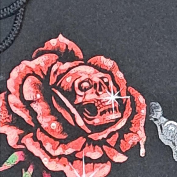 Harley-Davidson "Skull in the Rose" Hoodie - Women's size LARGE - Picture 6 of 10